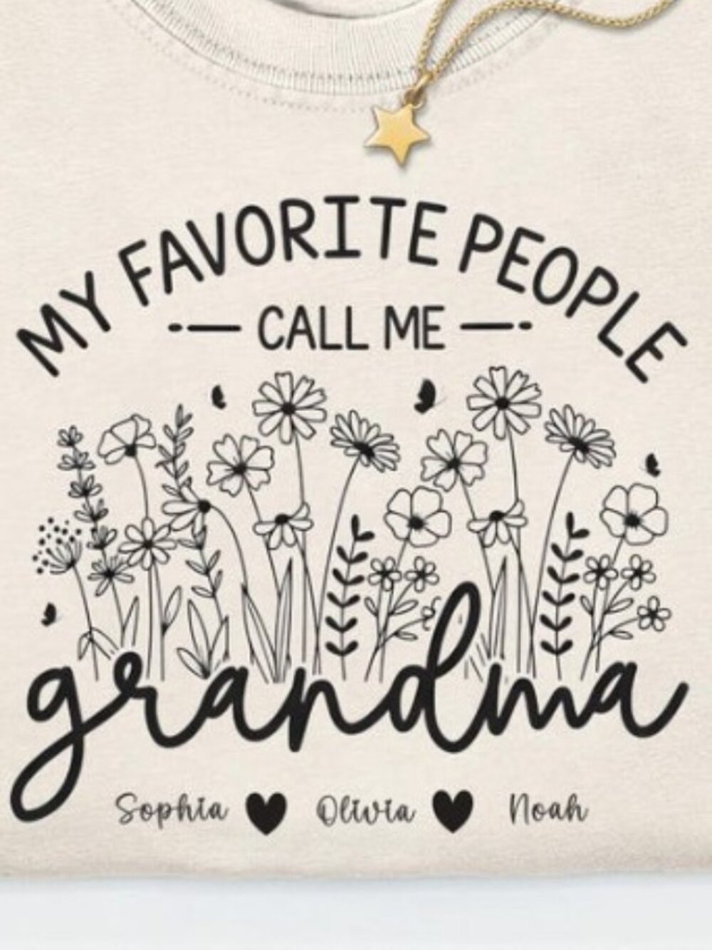 Custom Grandma Shirt With Kids Names, Mothers Day Gift For Mom - Picture 2 of 4